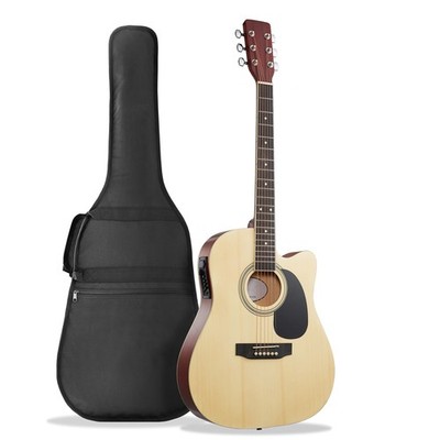 Acoustic-Electric Thinline Cutaway Guitar, Right Handed with Gig Bag - Natural