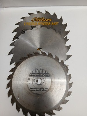 Lot Of 3 Saw Blades 8'' Oldham Saw Blades + 1 Other