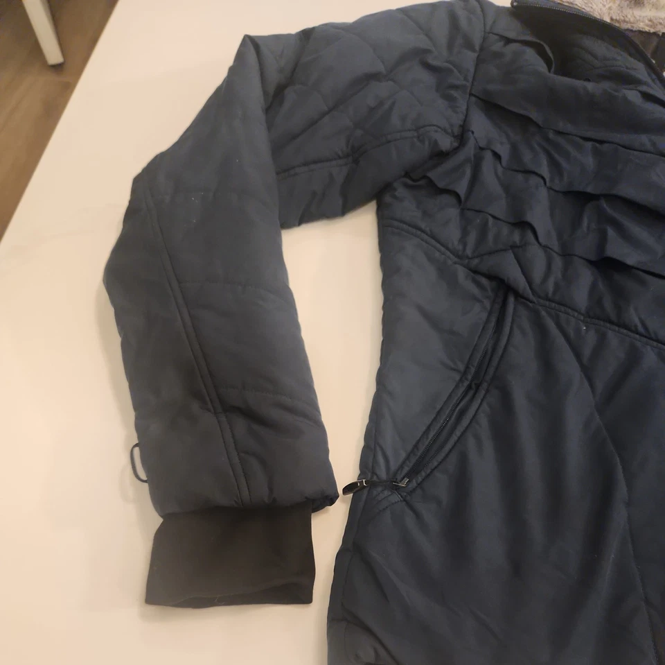 Columbia Mujer Omni Heat Chaqueta Acolchada Puffer Abrigo Negro Grande Foto 4 de 4