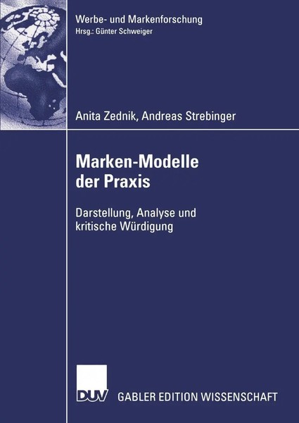 Marken-Modelle Der Praxis Darstellung, Analyse Und Kritische WüRdigung Buch 2005-image