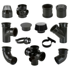 110mm Black Soil Pipe and Fittings, Bend, Reducer, Vent, Branch, Boss