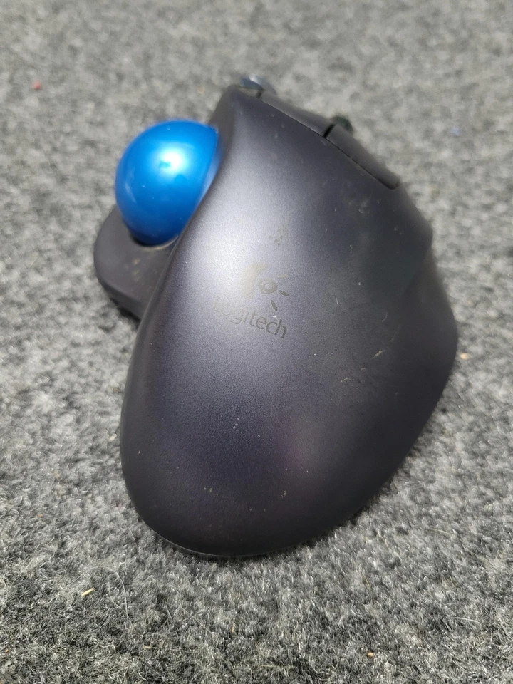 Logitech M570 Wireless Trackball Mouse USB Unifying Receiver Blue Ball Ergonomic - Image 4 of 4