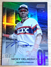 Nicky Delmonico /10 (AUTO,RC) 💎 2018 Topps Stadium Club - Refractor - White Sox