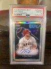 2022 Bowman's Best UFO Refractor Mike Trout AUTO 141/250 ANGELS PSA 10 GEM MINT