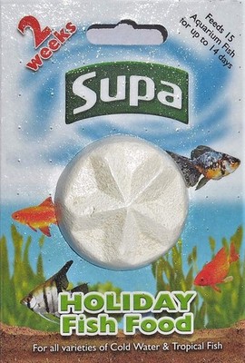 Supa Aquarium Holiday Fish Food 14 Days Pack of 6 Easy To Use Slow Releasing