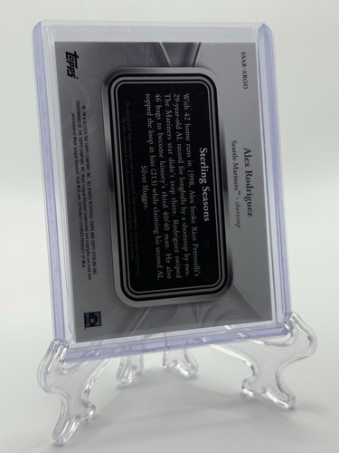 2024 Topps Sterling #SSAR-AROD Alex Rodriguez Red /5 Auto Mariners Jersey Match - Picture 2 of 2