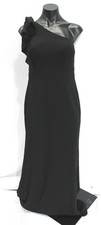 Azazie Women's 1-Shoulder Stretch Mermaid Crepe Maxi Dress CL8 Black Custom Size