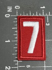 Boy Scouts of America BSA Red White Troop Number Seven 7 No. 7 Badge Patch
