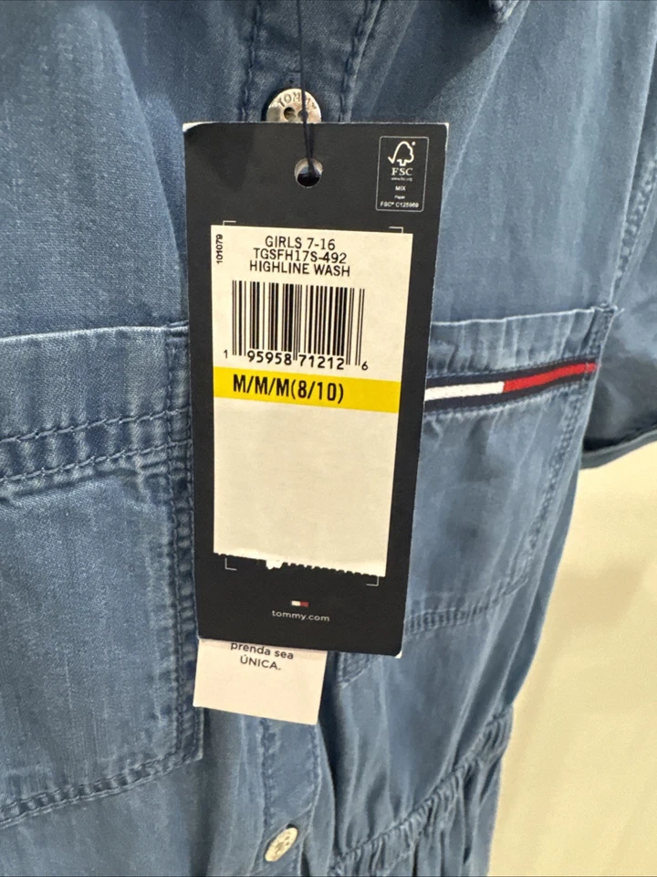 Vestido vaquero Tommy Hitter Highline para niñas talla 8/10 Foto 2 de 4