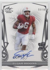 2023 Leaf Trinity White Silver 59/99 Elijah Higgins #BA-EH2 Auto 0wp8