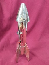 Astro Mfg Rocket Space Ship Mechanical Coin Bank Berzac Corp Vtg 1957 - No Key