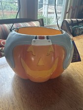 Vintage Collegiate Football Halloween Pumpkin Helmet Bucket Pail Ohio State