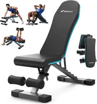 Weight Bench MERACH Foldable 990lbs 72 Angles Incline