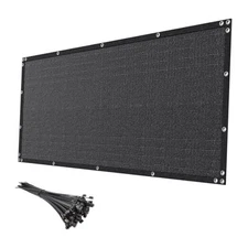 Black Privacy Screen Fence 90% Blockage Heavy Duty Fencing Mesh 5ft x 50ft