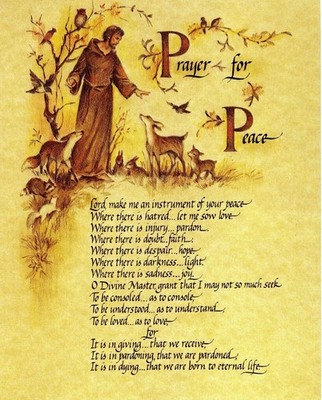 Catholic print picture Prayer of ST Saint FRANCIS poster print Home Decor