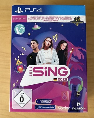Let s Sing 2025 | deutsche Version | PS4 |  + 2 Mikrofone | NEU & OVP