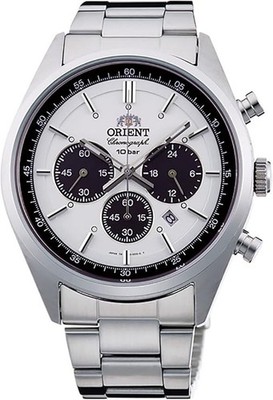Orient Neo 70's Solar Panda Watch Dark Gray watch milky white  JP