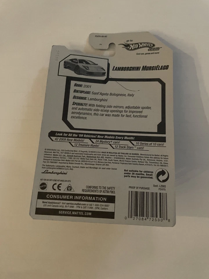 БЕСПЛАТНАЯ ДОСТАВКА HOT WHEELS 2009 DREAM GARAGE LAMBORGHINI MURCIELAGO NO4/10 ЗЕЛЕНАЯ ЗАПЕЧАТАННАЯ - Изображение 2 из 3