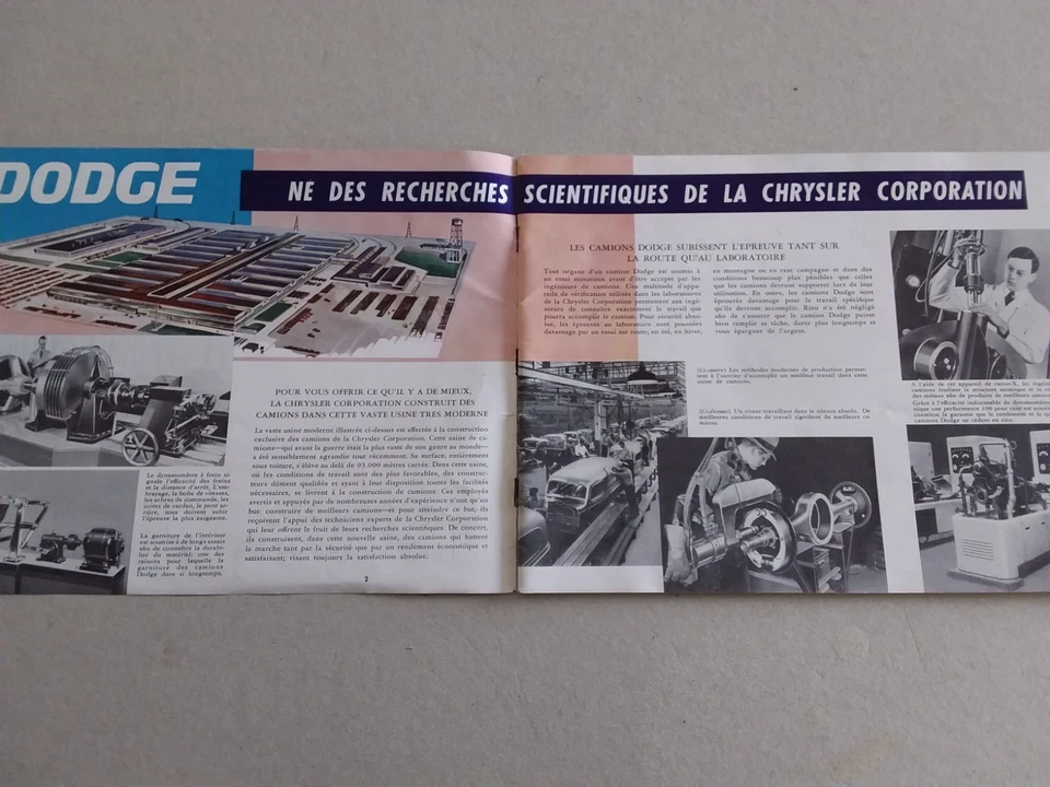 DODGE CHRYSLER BROCHURE INFORMATIVA  ANNI '30  IN FRANCESE - Immagine 2 di 4