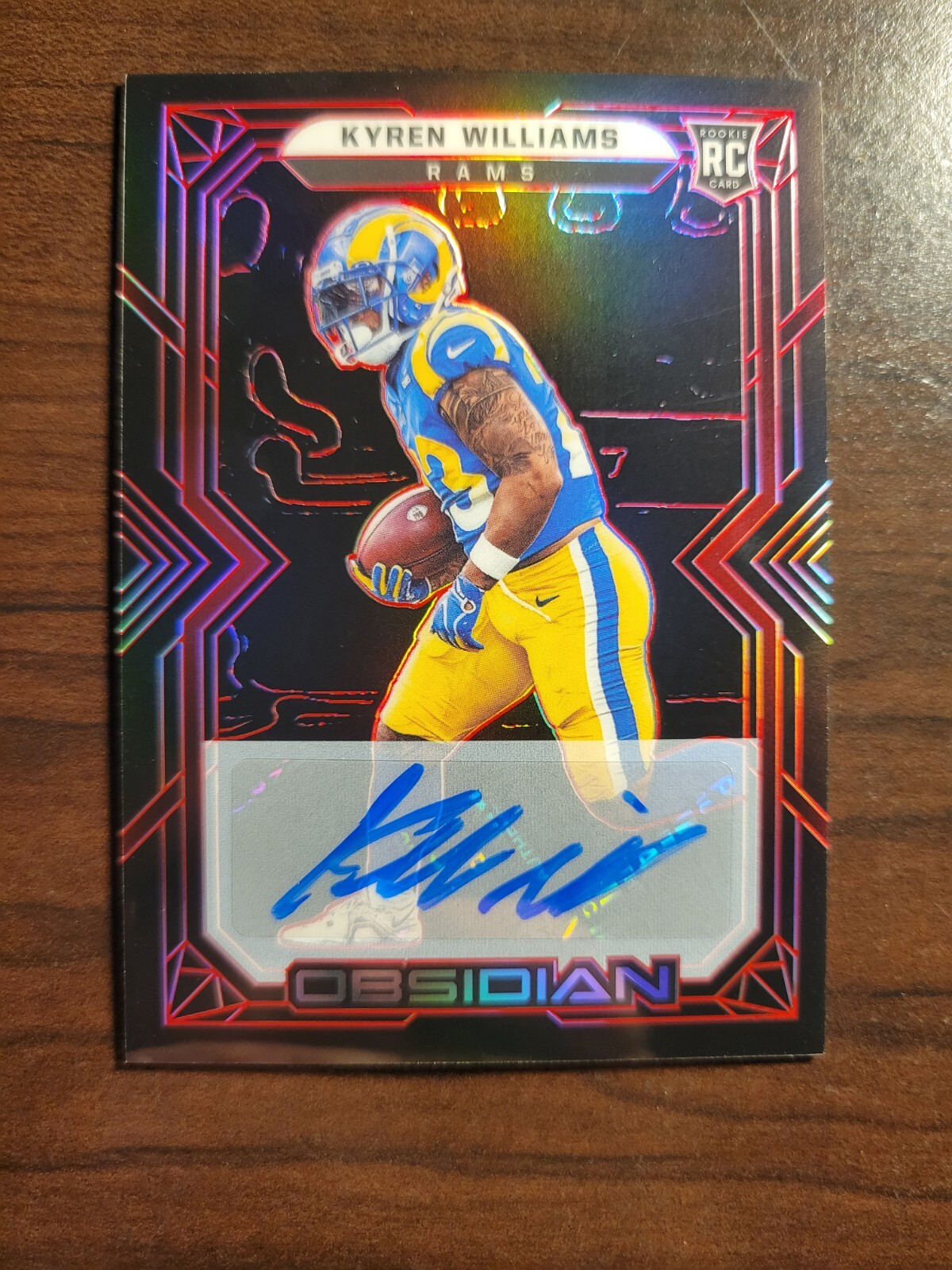 2022 Obsidian Rookie Auto 147 RC Red Etch Prizm 9/10 Kyren Williams Rams! HOT!