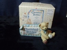 1991 Cherished Teddies 951005 Store Signage Plaque Bear Figurine WITH BOX