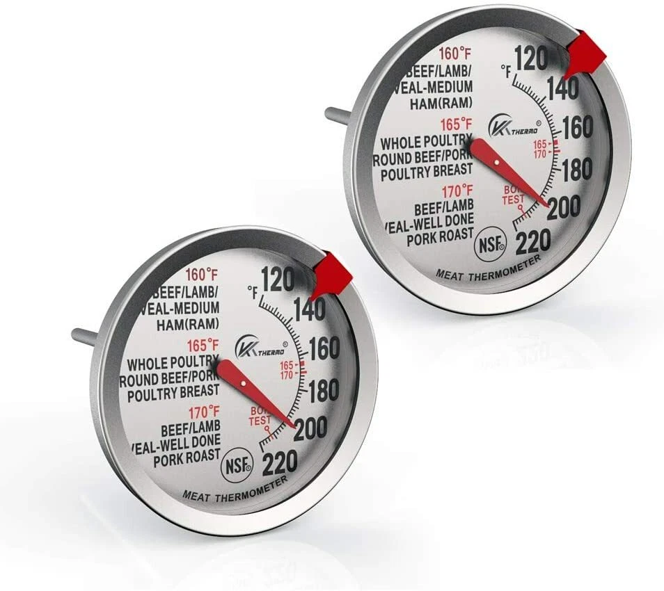 Meat Thermometer for Cooking Poultry Roasting Baking BBQ Stainless Steel Probe
