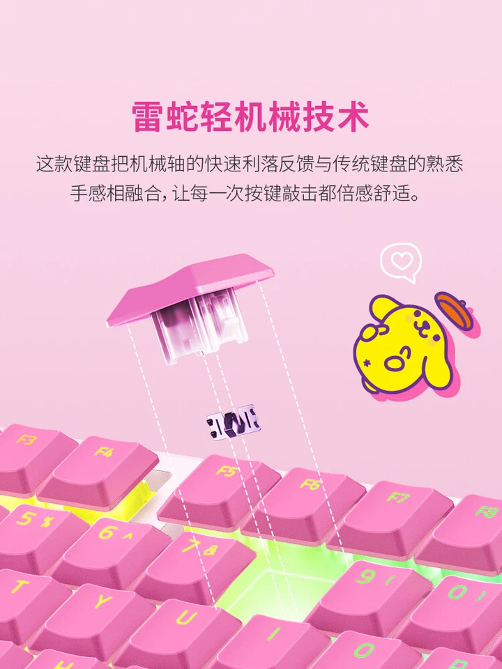 Razer x Sanrio Hello Kitty² Blackwidow Tenkeyless Keyboard and Wrist Rest Combo - image 4 of 4