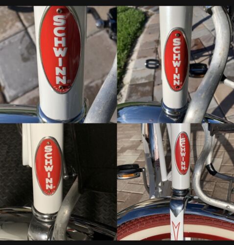 1963 Schwinn Pearl White Corvette 4 Jewel Chrome Rear Rack Vintage Bicycle - Picture 5 of 18