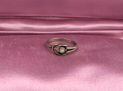 Art Nouveau Opale Anello Argento Sterling Raro c1920 Splendido - Foto 7 di 12
