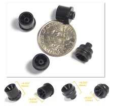 4 BTO Aurora AFX Magnatraction STYLE Slot Car Front+Rear Wheels 8716 8719 Black