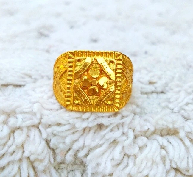 22K Gold Plated Designer Indian Traditional Rings Men s Jewelry Valentine s Gift