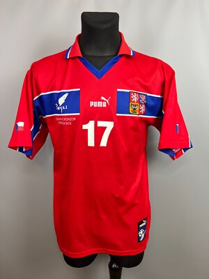CZECH REPUBLIC 1998 2000 SMICER HOME SHIRT FOOTBALL SOCCER JERSEY