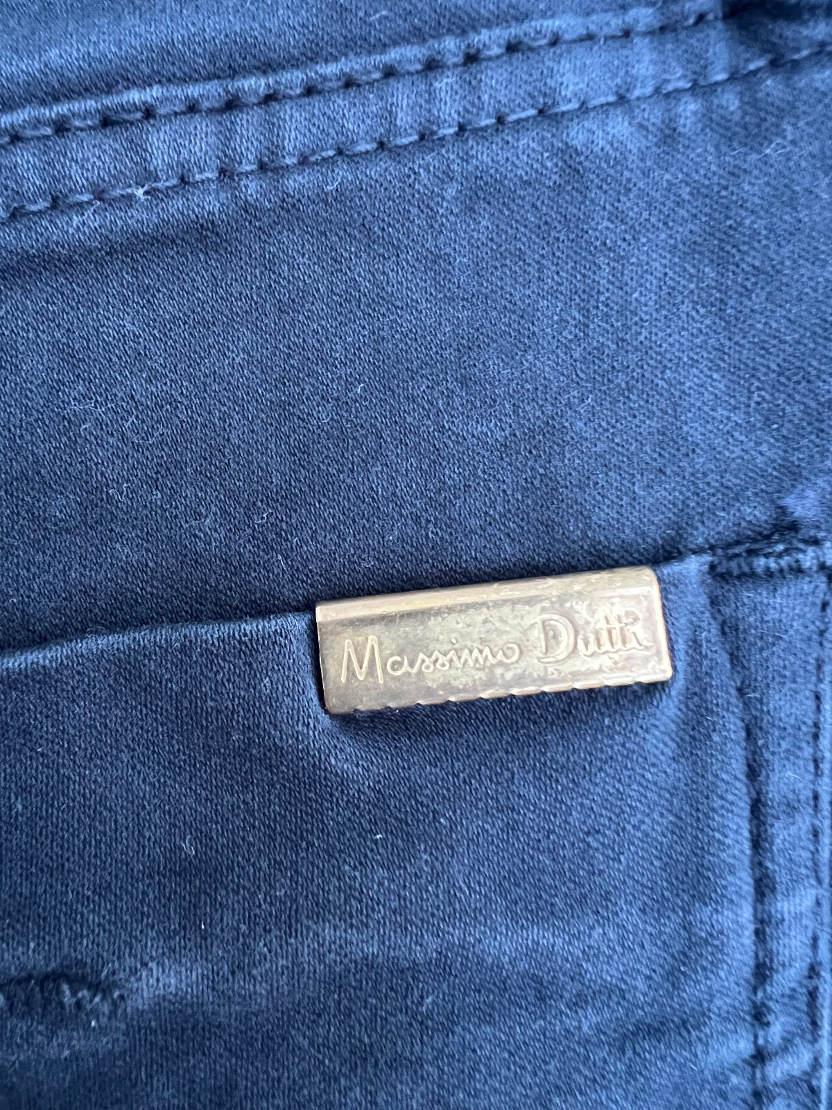 Women's Massimo Dutti Medium Navy Blue Denim Low Rise Skinny Jeans image 6