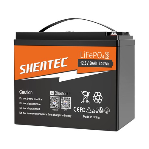 12V 50Ah Lithium Battery Bluetooth LiFePO4 Battery Deep Cycle 5000+ Solar Panel - Afbeelding 21 van 24