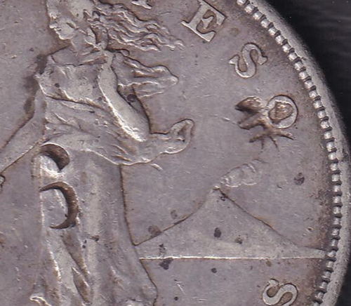 1 Peso 1905-S US-Philippine United States of America Coin w/Chopmark - Stock #C1 - Picture 4 of 5