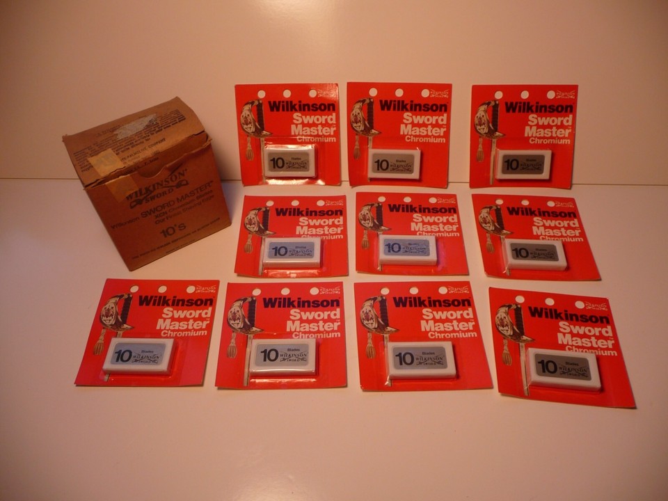 190 Wilkinson Double Edge Razor Blades 19 Packs of 10 New Old Stock