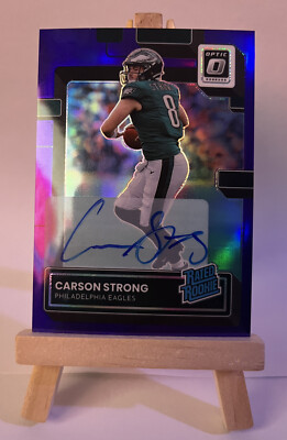 2022 Optic CARSON STRONG Purple Prizm Rated Rookie RC Auto 16/35- SSP