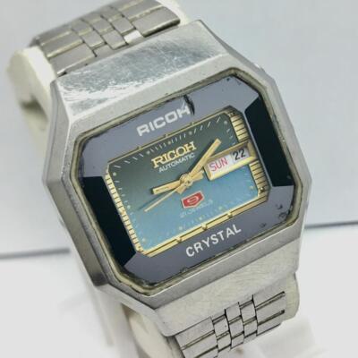 Ricoh Crystal 9 Automatic 061842 Day/Date Vintage Men's Watch | eBay