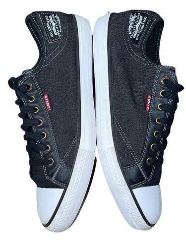 Levi's Strauss & Co. Para hombres Levi Denim Con Cordones Negro Espiga Tenis Talla 11 - Imagen 5 de 12