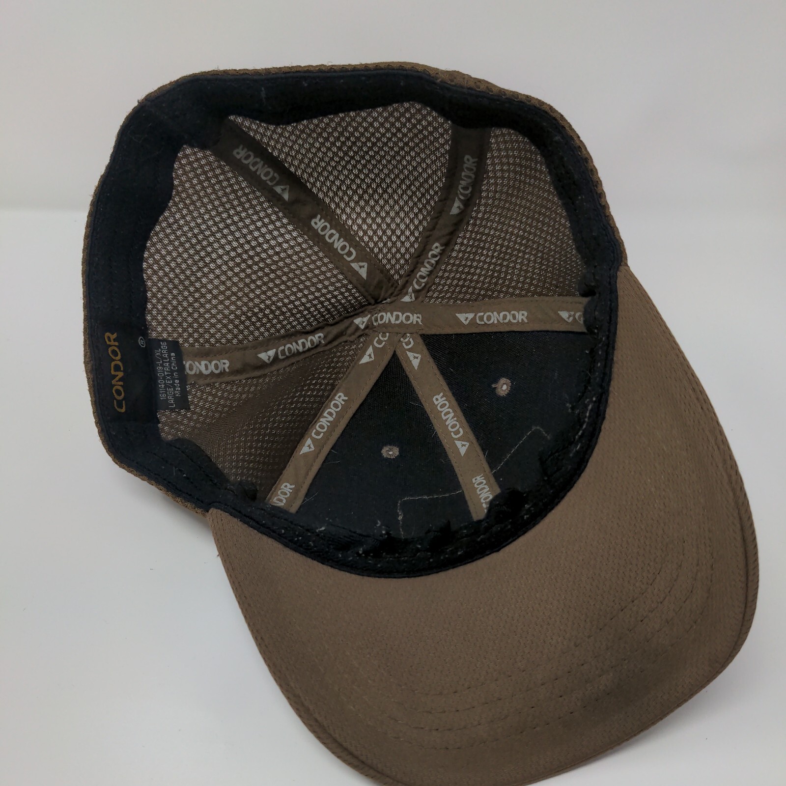 Condor Patch Fitted Mesh Back Hat Brown L/XL Vent… - image 7