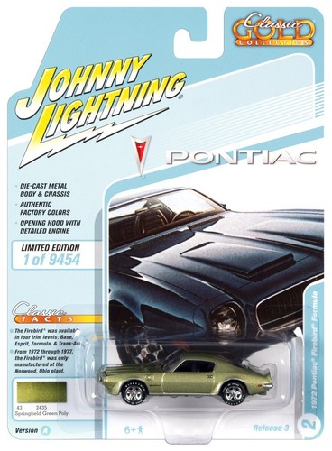 Johnny Lightning 1:64th Scale Diecast Car '72 Pontiac Firebird Formula JLCG026A - 第 3/6 張圖片