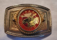 Vintage P.A.P. Loyal Order of The Moose Belt Buckle Gold Tone