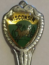 Vintage Souvenir Spoon US Collectible Wisconsin Deer