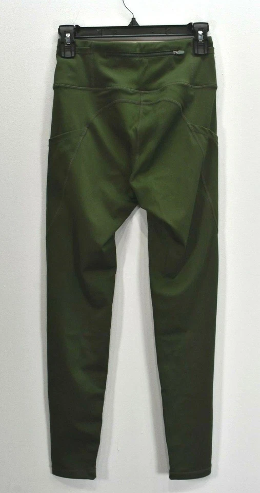 Leggings informales Yelete Active para mujer oliva cintura elástica parche elástico bolsillo S Foto 2 de 4