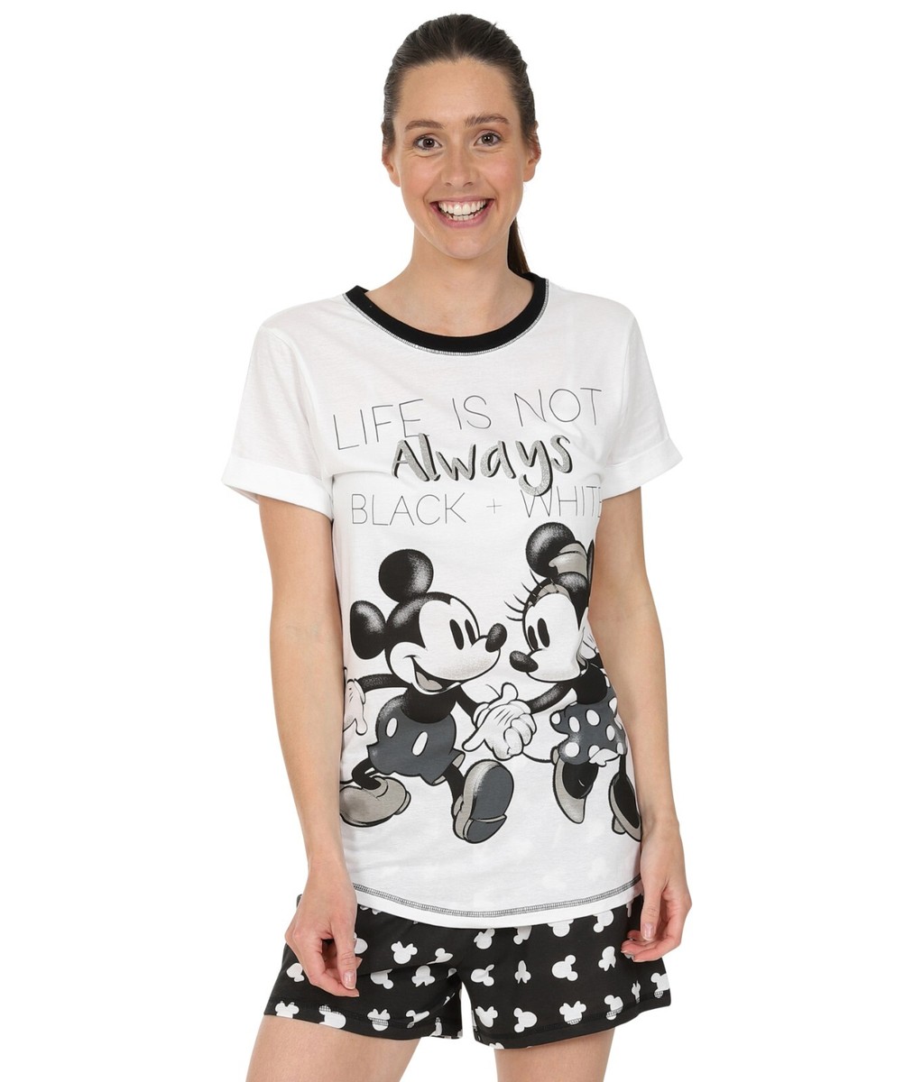 Mickey Mouse Ladies Disney Short Pyjamas Disney Minnie And