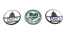 x3 Vintage B&O Baltimore & Ohio Railroad Magnets 2.25" Wide, Round, NICE LOT!!