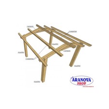 GAZEBO LUVE IN LEGNO LAMELLARE IN KIT DI MONTAGGIO "MODELLO LEGGERO"