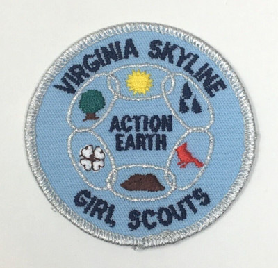 PATCH GSA Girl Scouts Virginia Skyline Action Earth Sun Flower Tree