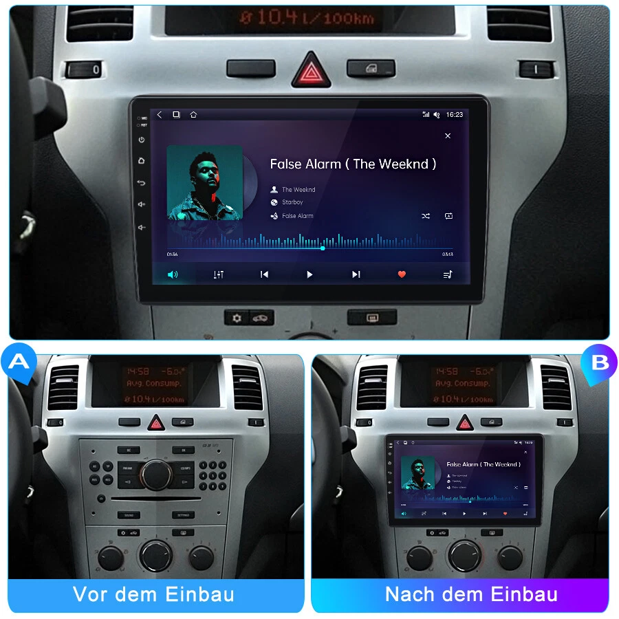 Carplay Für Opel Zafira B Astra H 2005-14 Android 13 Autoradio GPS BT 4+64G DAB+ - Bild 2 von 4