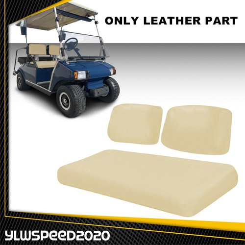 Fit For PRE-2000 DS Golf Cart 1982-00 3pcs Club Car Front Seat Covers PU Leather - Picture 3 of 12